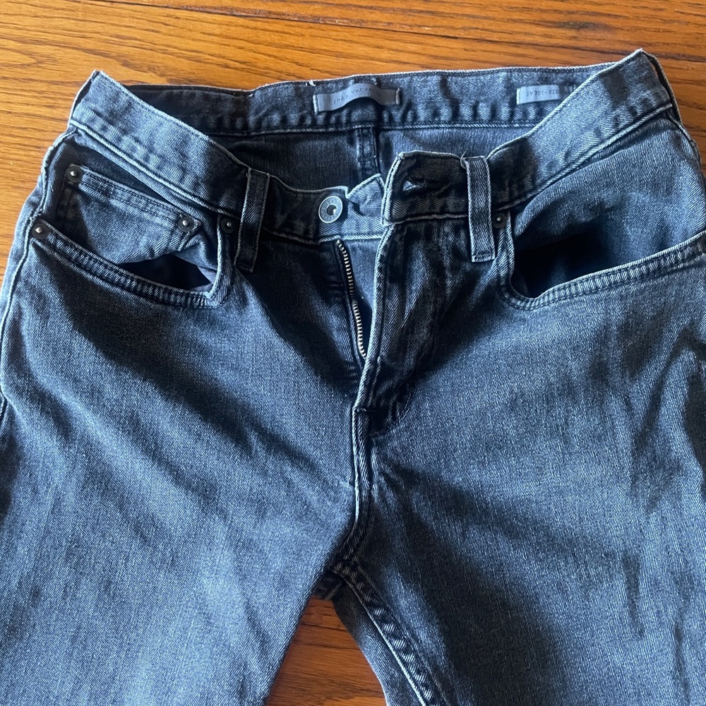 John Varvatos Men's Gray Slim Straight Jeans